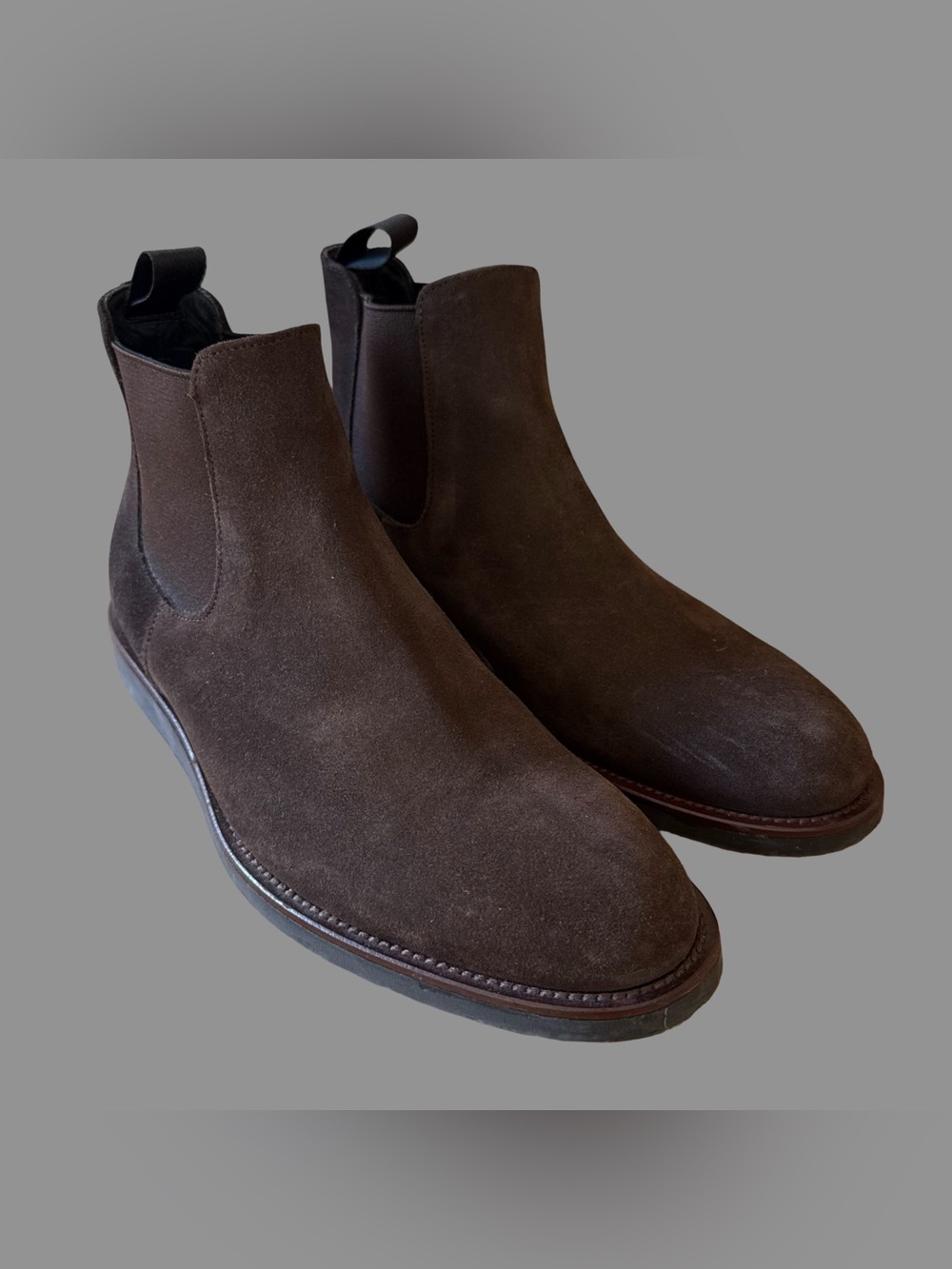 To Boot New York Adam Derrick Brown Suede Chelsea Boots US9.5 ($500) As Is